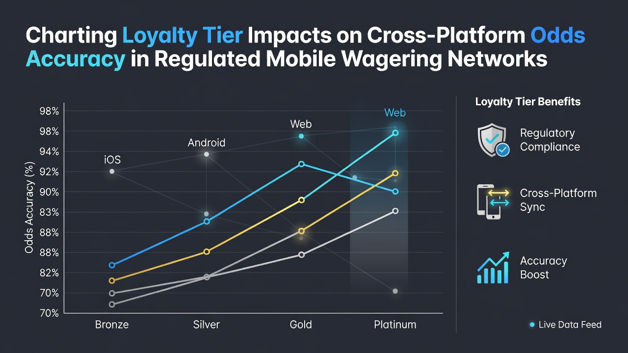 Diagram illustrating data pathways connecting loyalty tiers to odds accuracy in mobile wagering systems