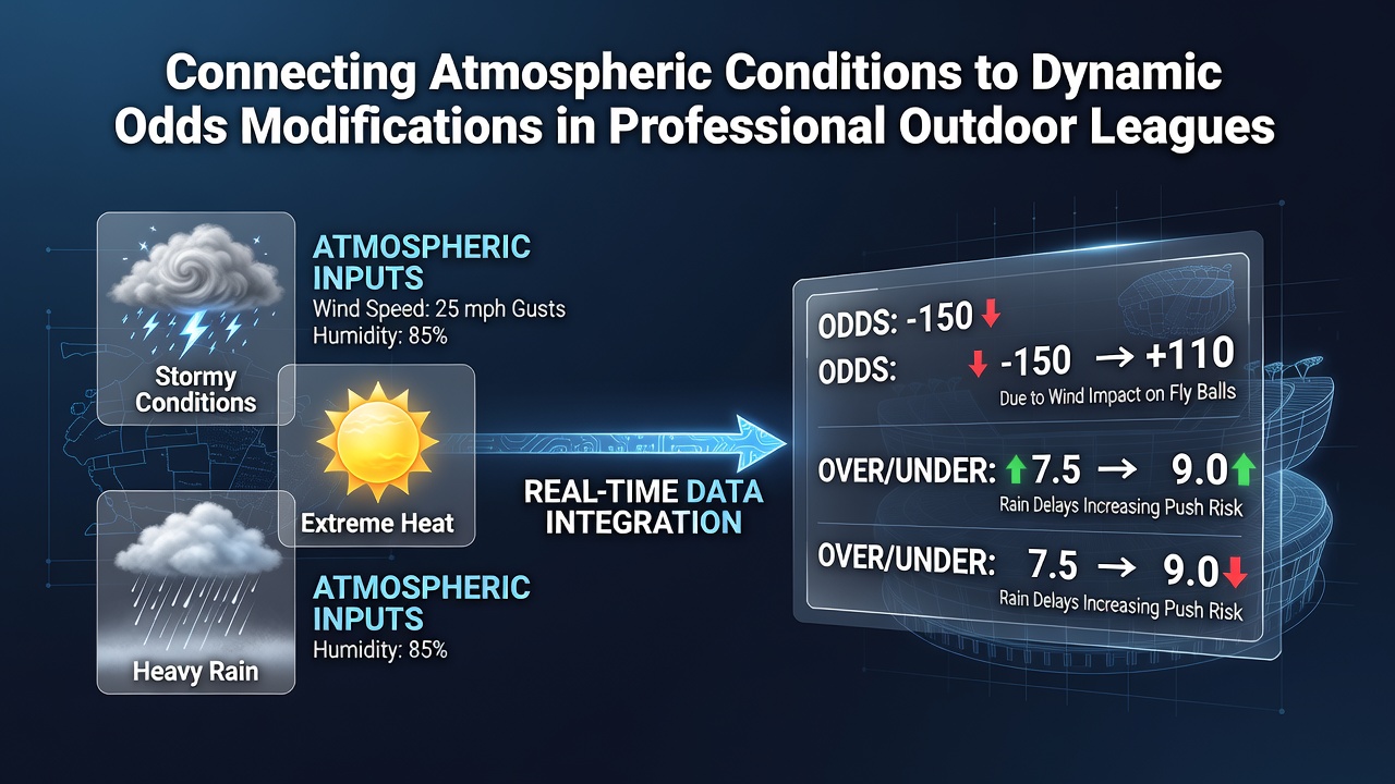 Weather monitoring equipment at a professional baseball stadium showing real-time atmospheric data collection for betting odds adjustments