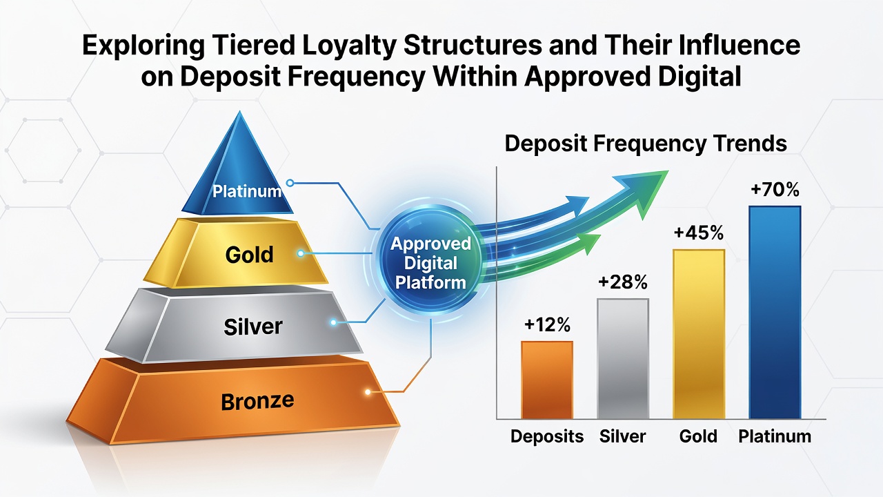 Chart displaying deposit frequency trends across loyalty tiers in regulated betting platforms with monthly progression data