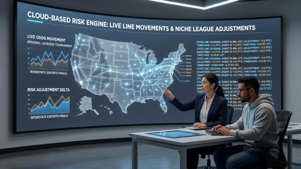 Dashboard showing live line adjustments across multiple state betting markets