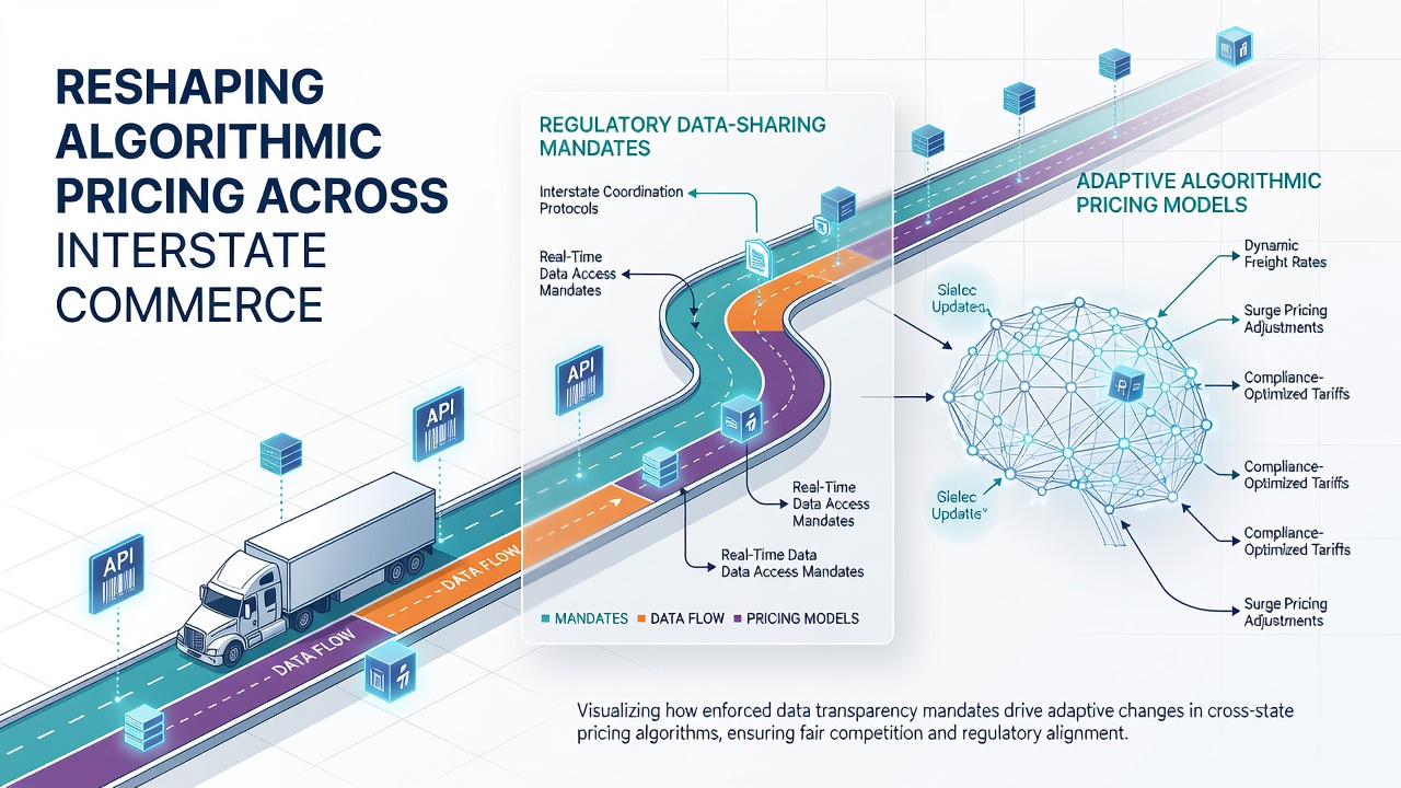 Algorithmic pricing dashboard displaying synchronized regulatory data inputs from multiple jurisdictions